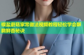 椒盐蘑菇家常做法视频教程轻松学会酥脆鲜香秘诀