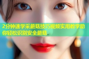 2分钟速学采蘑菇技巧视频实用教学助你轻松识别安全蘑菇